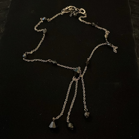 White House Black Market Black Beaded Dark Tone Chain Necklace - Picture 11 of 17